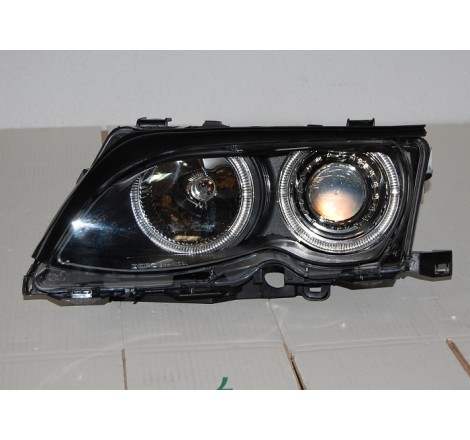 Set De Phares Avant Angel Eyes BMW E46 2002-2005 4-Porte Noir