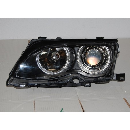Set De Phares Avant Angel Eyes BMW E46 2002-2005 4-Porte Noir