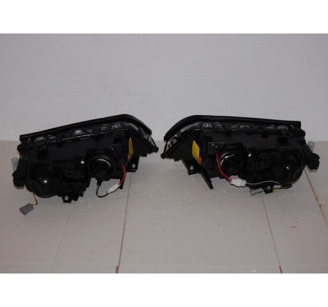 Set Of Headlamps Angel Eyes BMW E46 2002-2005, 4 Doors, Black
