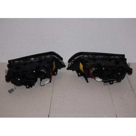 Set Of Headlamps Angel Eyes BMW E46 2002-2005, 4 Doors, Black