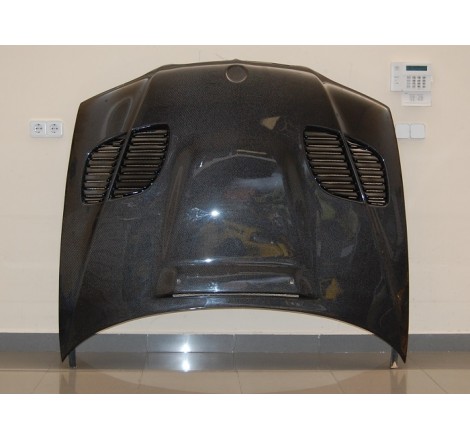 Carbon Fibre Bonnet BMW E46 2002-2006 4-Door Look GTR With Air Intake