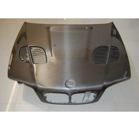 Carbon Fibre Bonnet BMW E46 2002-2006 4-Door Look GTR With Air Intake