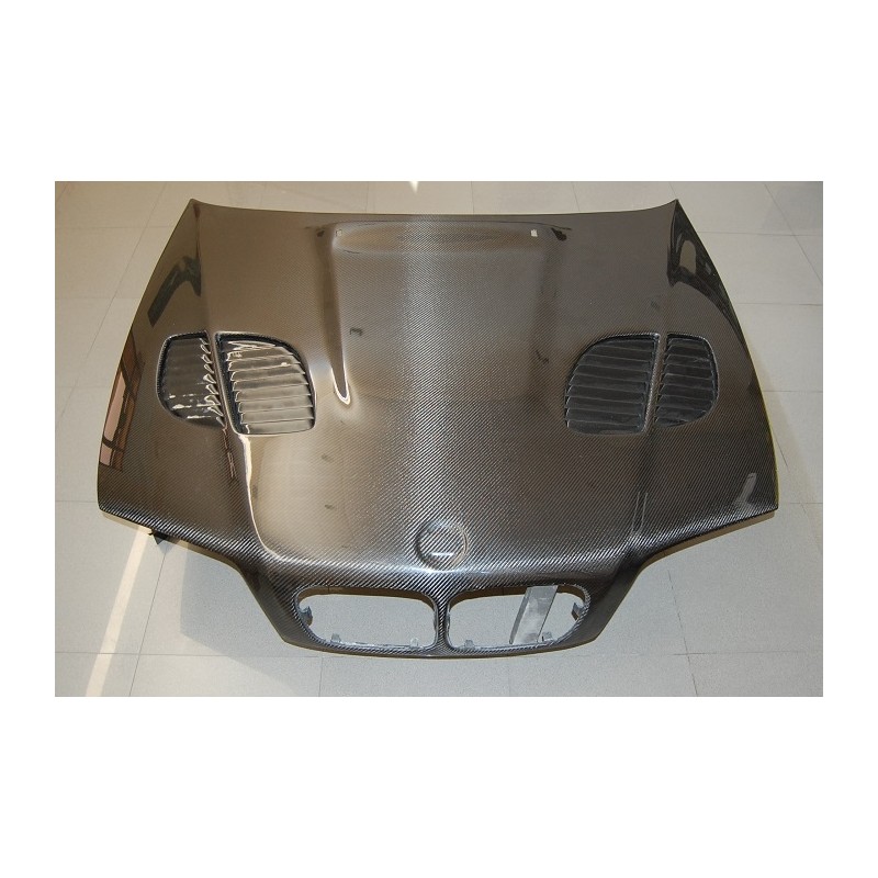 Carbon Fibre Bonnet BMW E46 2002-2006 4-Door Look GTR With Air Intake