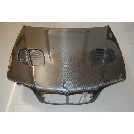 Carbon Fibre Bonnet BMW E46 2002-2006 4-Door Look GTR With Air Intake