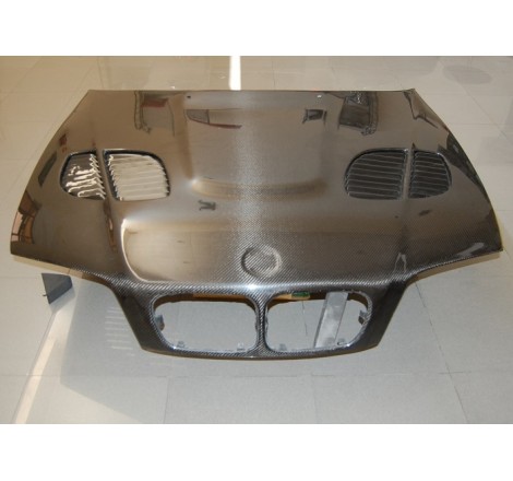 Carbon Fibre Bonnet BMW E46 2002-2006 4-Door Look GTR With Air Intake