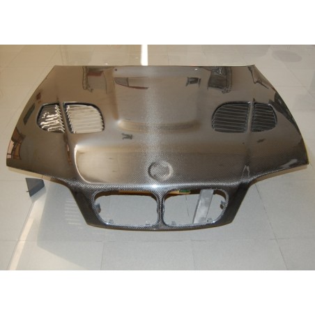 Carbon Fibre Bonnet BMW E46 2002-2006 4-Door Look GTR With Air Intake