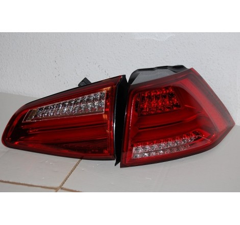 Set Of Rear Tail Lights Volkswagen Golf 7 2013 Led Red Cardna