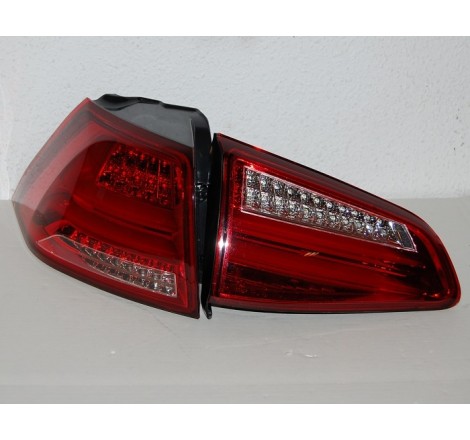 Set Of Rear Tail Lights Volkswagen Golf 7 2013 Led Red Cardna