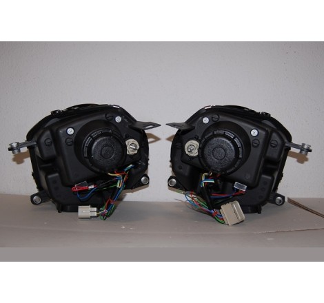 Set Of Headlamps Mini Cooper R55 / R56 06-10 L/D Black Lti