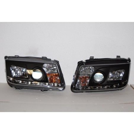 Set Of Headlamps Day Light Volkswagen Bora/Jetta 4 1999-2008 Black