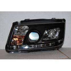 Set Of Headlamps Day Light Volkswagen Bora/Jetta 4 1999-2008 Black