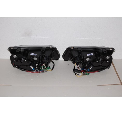 Set Of Headlamps Day Light Volkswagen Bora/Jetta 4 1999-2008 Black