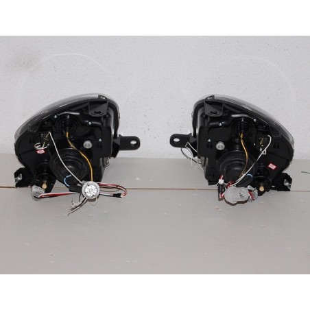 Set Of Headlamps Day Light Fiat 500 Black