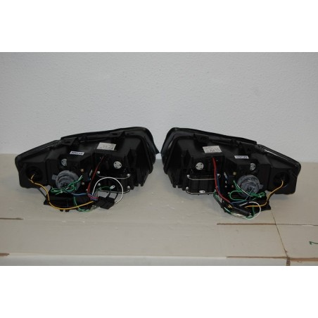 Set Of Headlamps Day Light Audi A4 2002-2004, Black