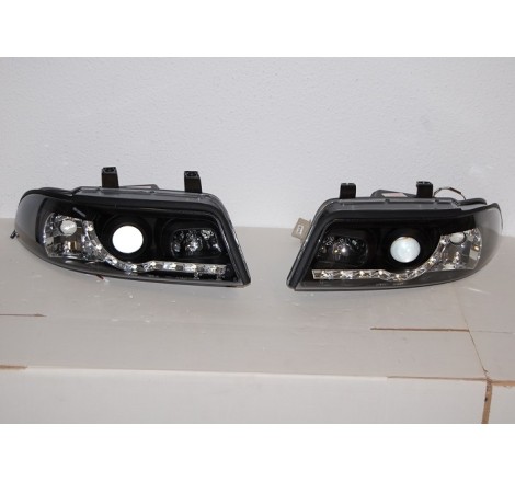 Set Of Headlamps Day Light Audi A4 1999-2001, Black