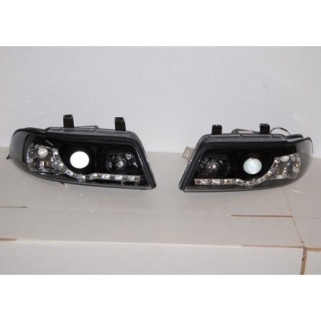 Set Of Headlamps Day Light Audi A4 1999-2001, Black