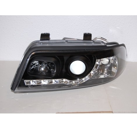 Set Of Headlamps Day Light Audi A4 1999-2001, Black