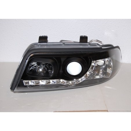 Set Of Headlamps Day Light Audi A4 1999-2001, Black
