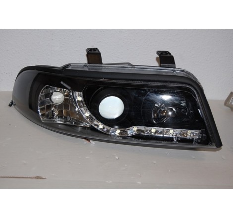 Set Of Headlamps Day Light Audi A4 1999-2001, Black