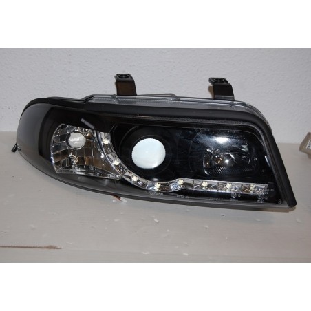 Set Of Headlamps Day Light Audi A4 1999-2001, Black