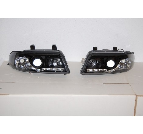 Set Of Headlamps Day Light Audi A4 1999-2001, Black