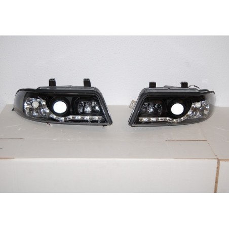 Set Of Headlamps Day Light Audi A4 1999-2001, Black