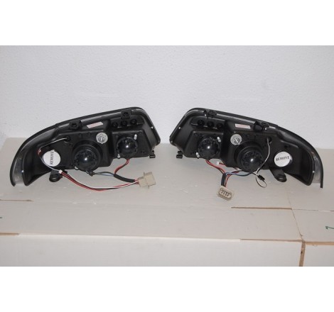Set Of Headlamps Day Light Audi A4 1999-2001, Black