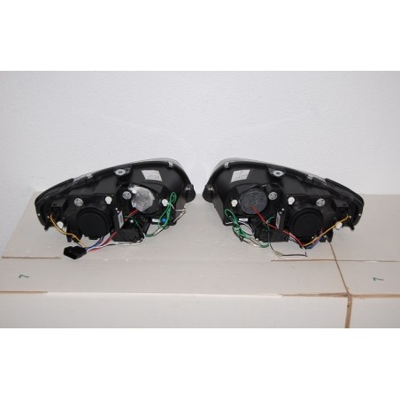 Set Of Headlamps Day Light Audi A4 2005-2008, Black